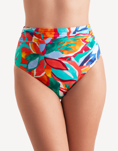 Radiant Floral Morgan High Waist Bikini Bottom#color_radiant-floral-multi