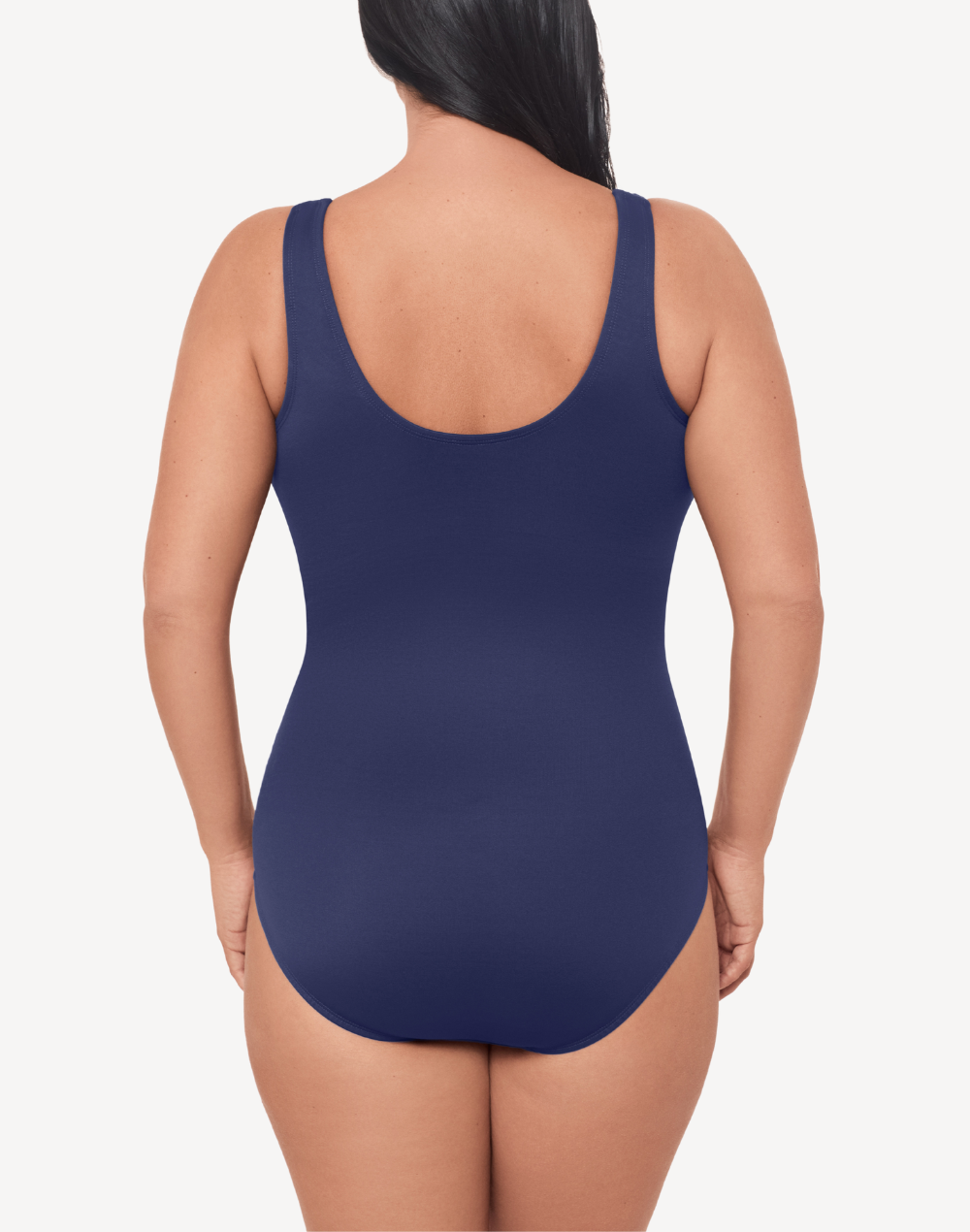 Illusionist Crossover Plus Size One Piece Swimsuit#color_illusionist-midnight-blue