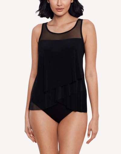 Illusionists Mirage Tankini Top#color_black