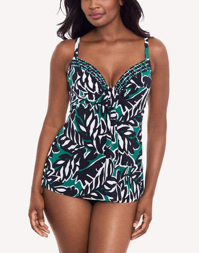 Palma Verde Marina Tankini Top#color_palma-black-multi