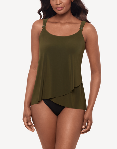 Razzle Dazzle DD Cup Tankini Top#color_dazzle-nori-green