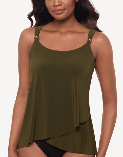 Razzle Dazzle DD Cup Tankini Top#color_dazzle-nori-green