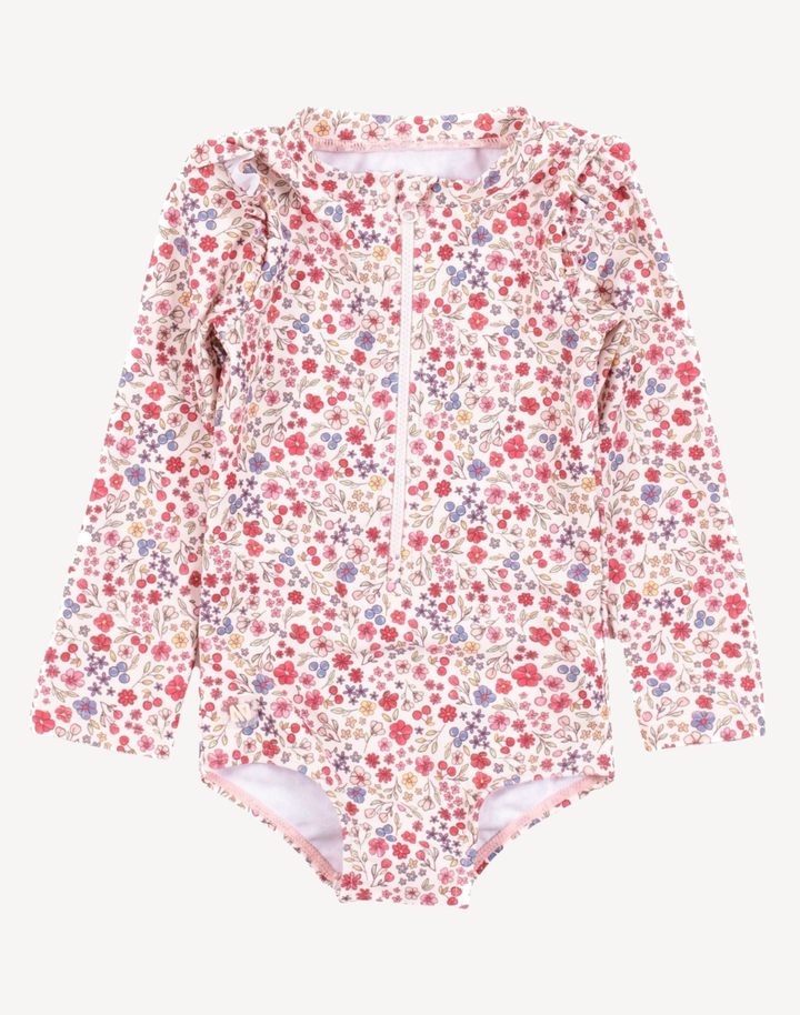 Infant Girls Ditsy Floral UPF 50 Long Sleeve Paddle Suit