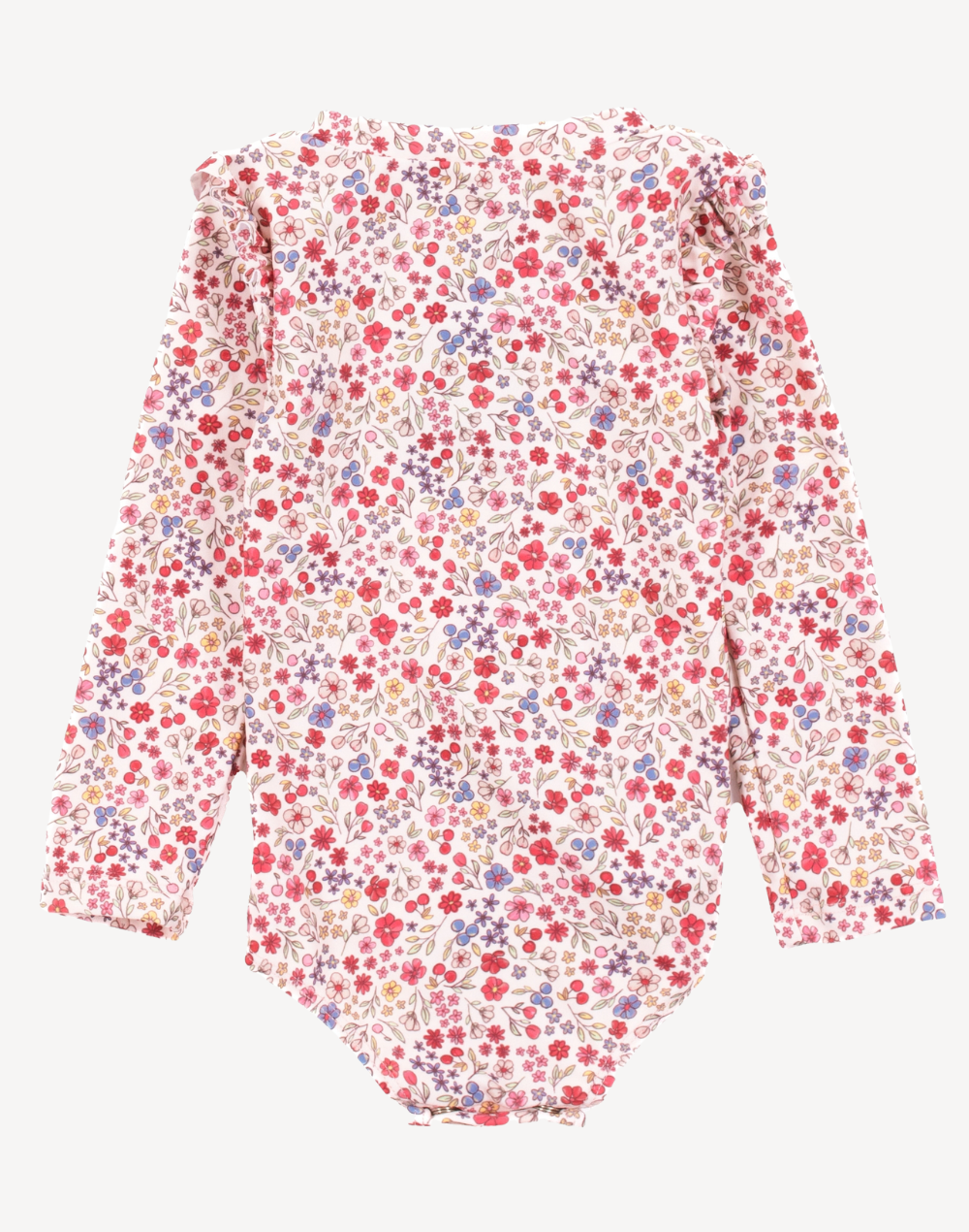 Infant Girls Ditsy Floral UPF 50 Long Sleeve Paddle Suit#color_ditsy-floral-mastic