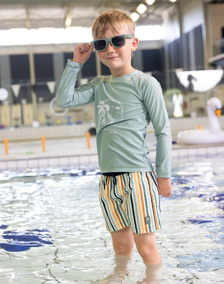 Boys Stripe Swim Trunk