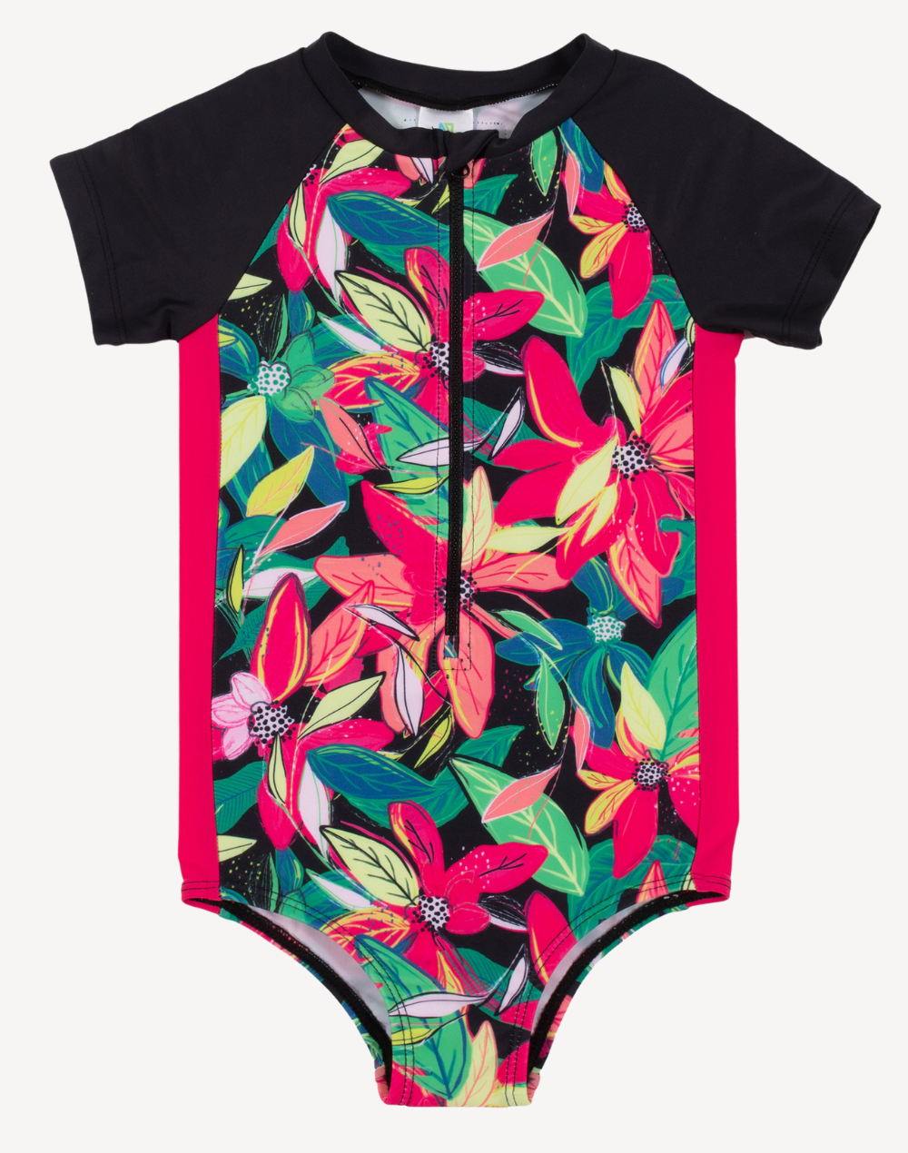 Girls Tropical Jungle UPF 50 Short Sleeve Paddle Suit