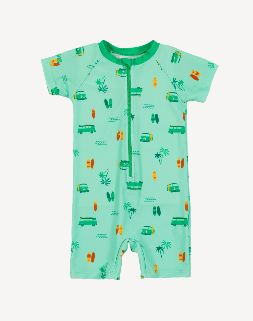 Infant Boys Aloes One Piece UPF 50 Rashguard Swimsuit