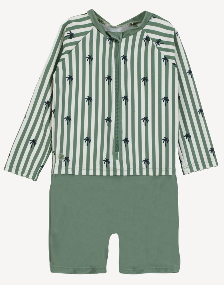Infant Boys Stripe UPF 50 Rashguard Swimsuit