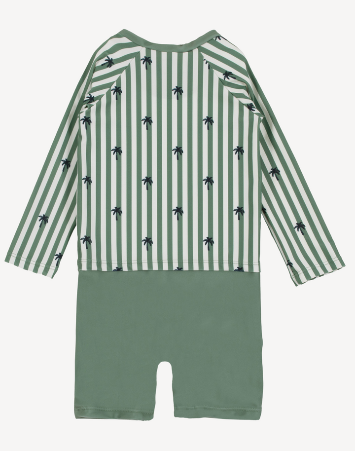 Infant Boys Stripe UPF 50 Rashguard Swimsuit