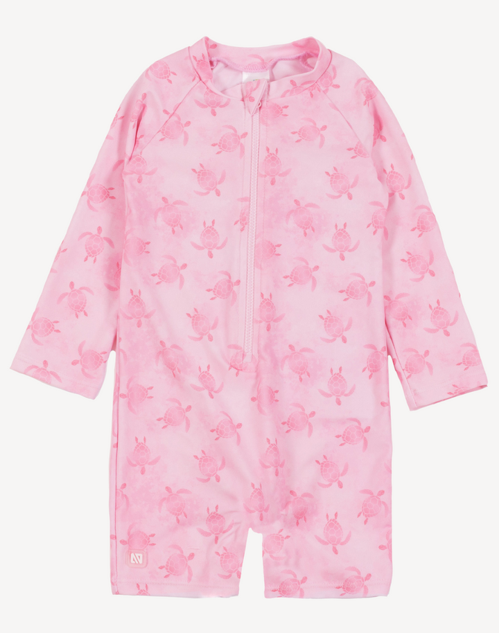 Infant Girls Turtles UPF 50 Rashguard Swimsuit