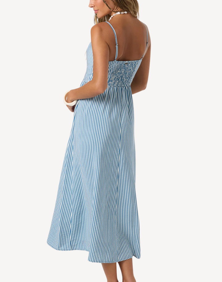 Linen Stripe Maxi Dress