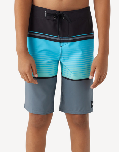 Boys Lennox Stripe 18" Boardshort#color_lennox-black