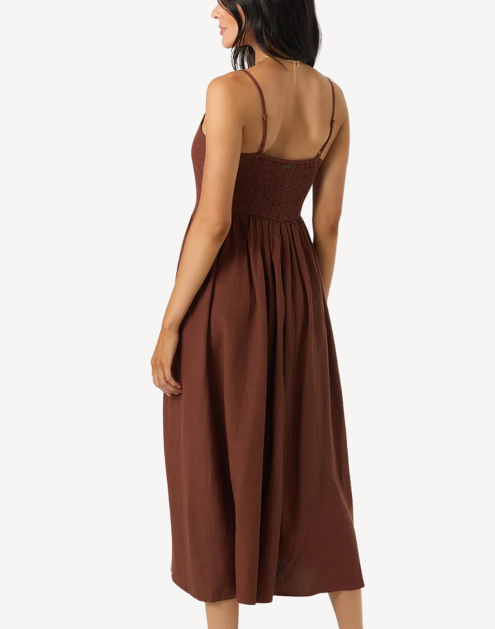 Solid Linden Midi Dress