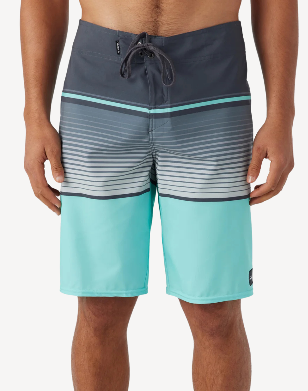 Lennox Stripe 21" Boardshort#color_lennox-turquoise