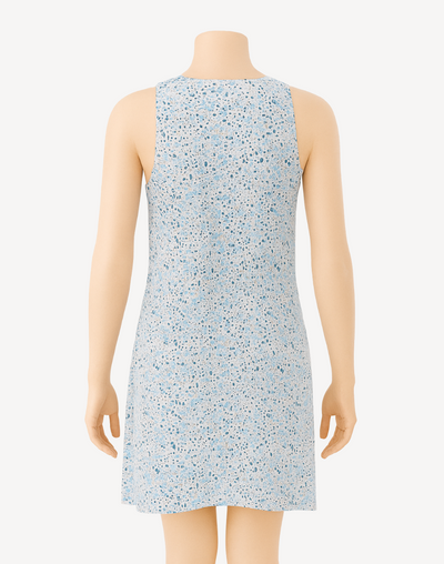 Daisy High Neck Short Dress#color_daisy-light-teal