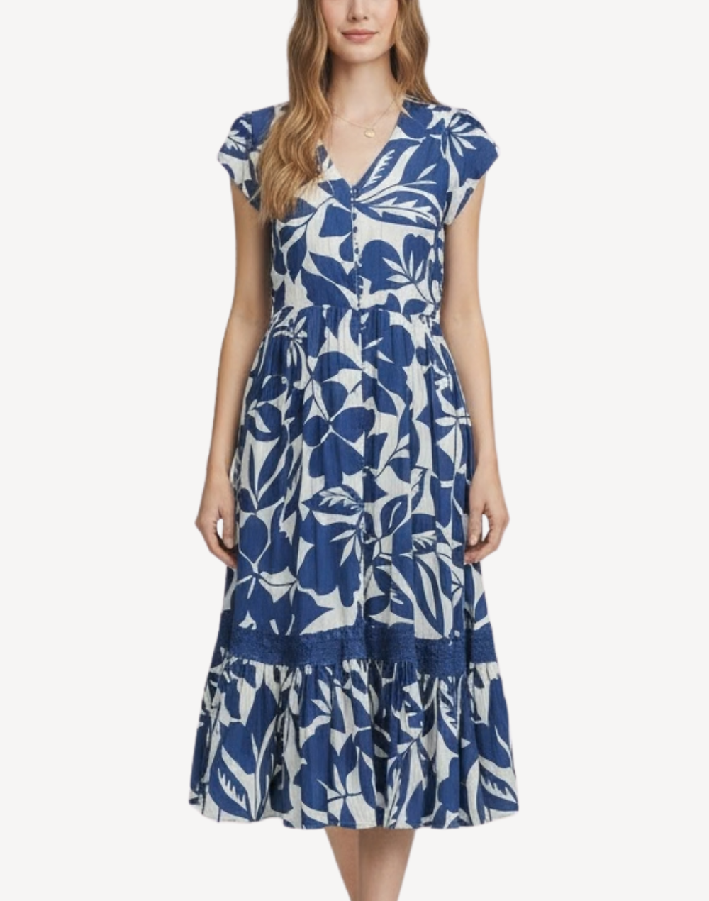 Ruffle Hem Midi Dress
