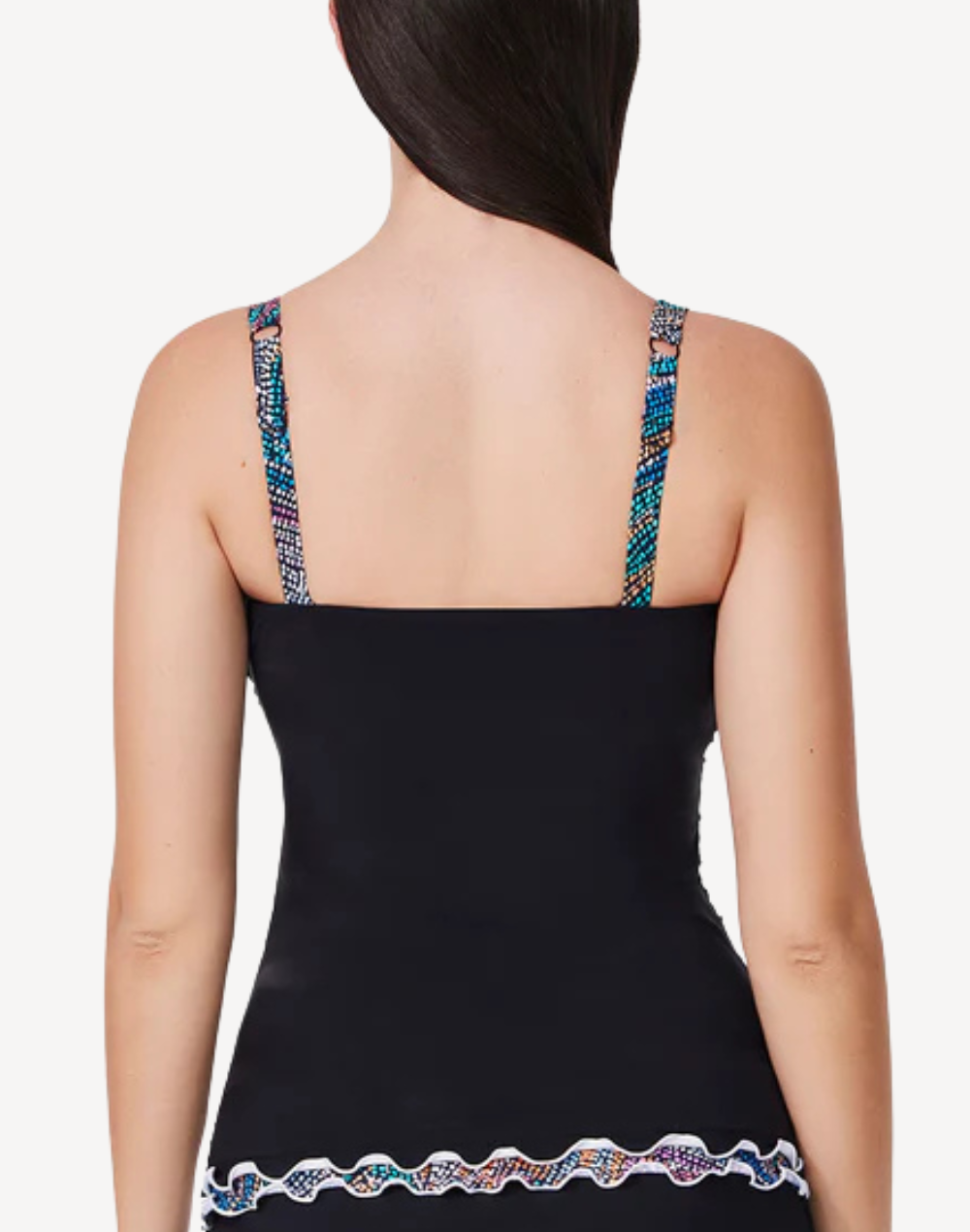 Layla Tricolore D Cup Tankini Top#color_layla-black