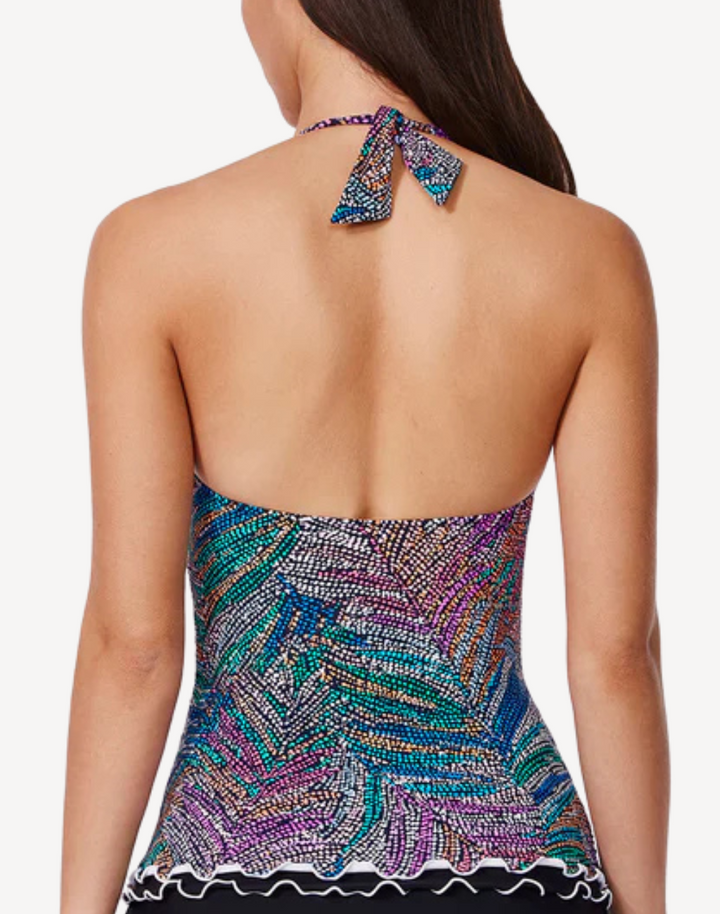 Layla Tricolore Halter Tankini Top