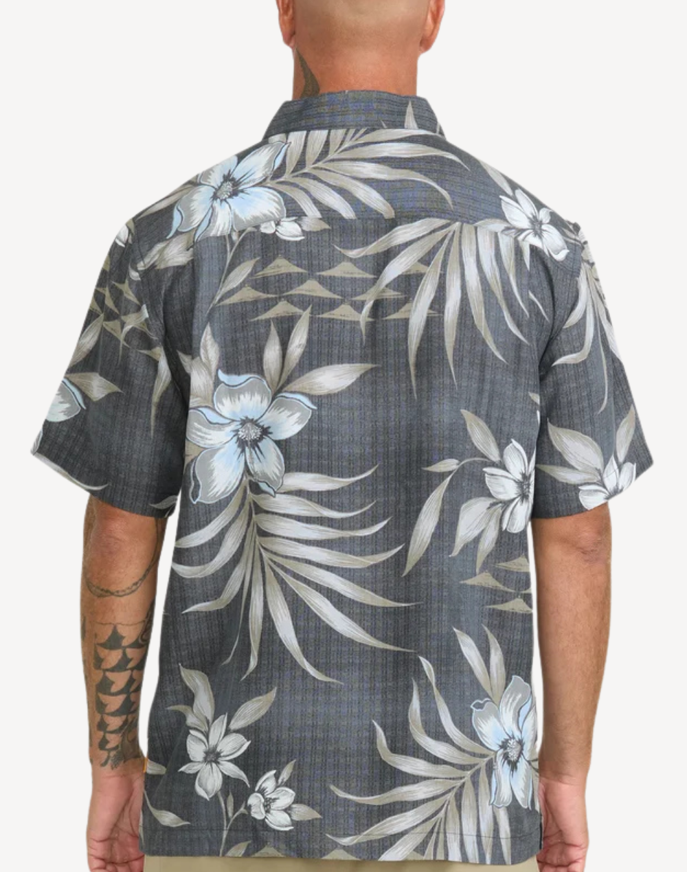 Palapa Floral Short Sleeve Shirt#color_palapa-floral-phantom