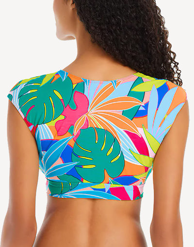 Life Of The Party Cap Sleeve Bikini Top#color_life-of-the-party-multi