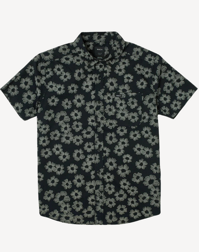 That'll Do Print Button Up Shirt#color_print-black-floral