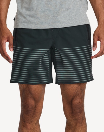 Yogger Stretch 17" Swim Trunk#color_yogger-black-stripe