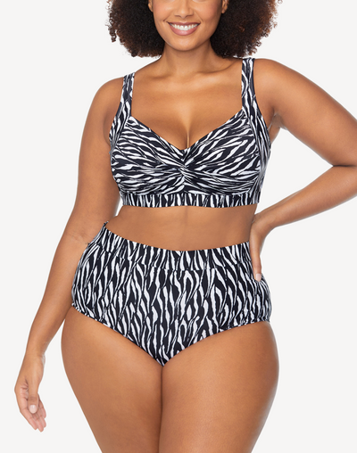 Hideaway Island High Waist Plus Size Bikini Bottom#color_hideaway-black