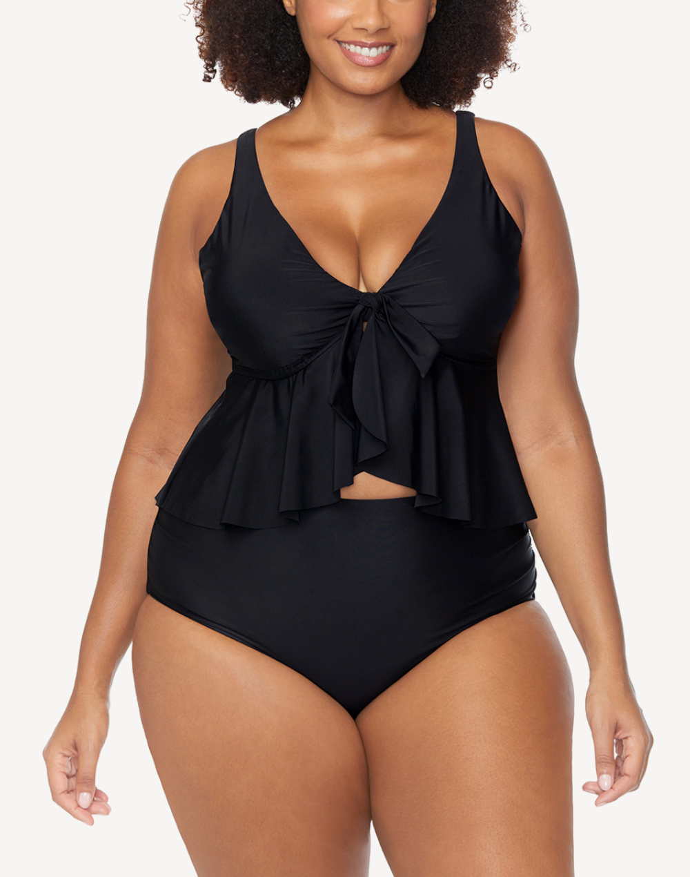 Malo Solids Keiora Plus Size Bikini Bottom#color_black