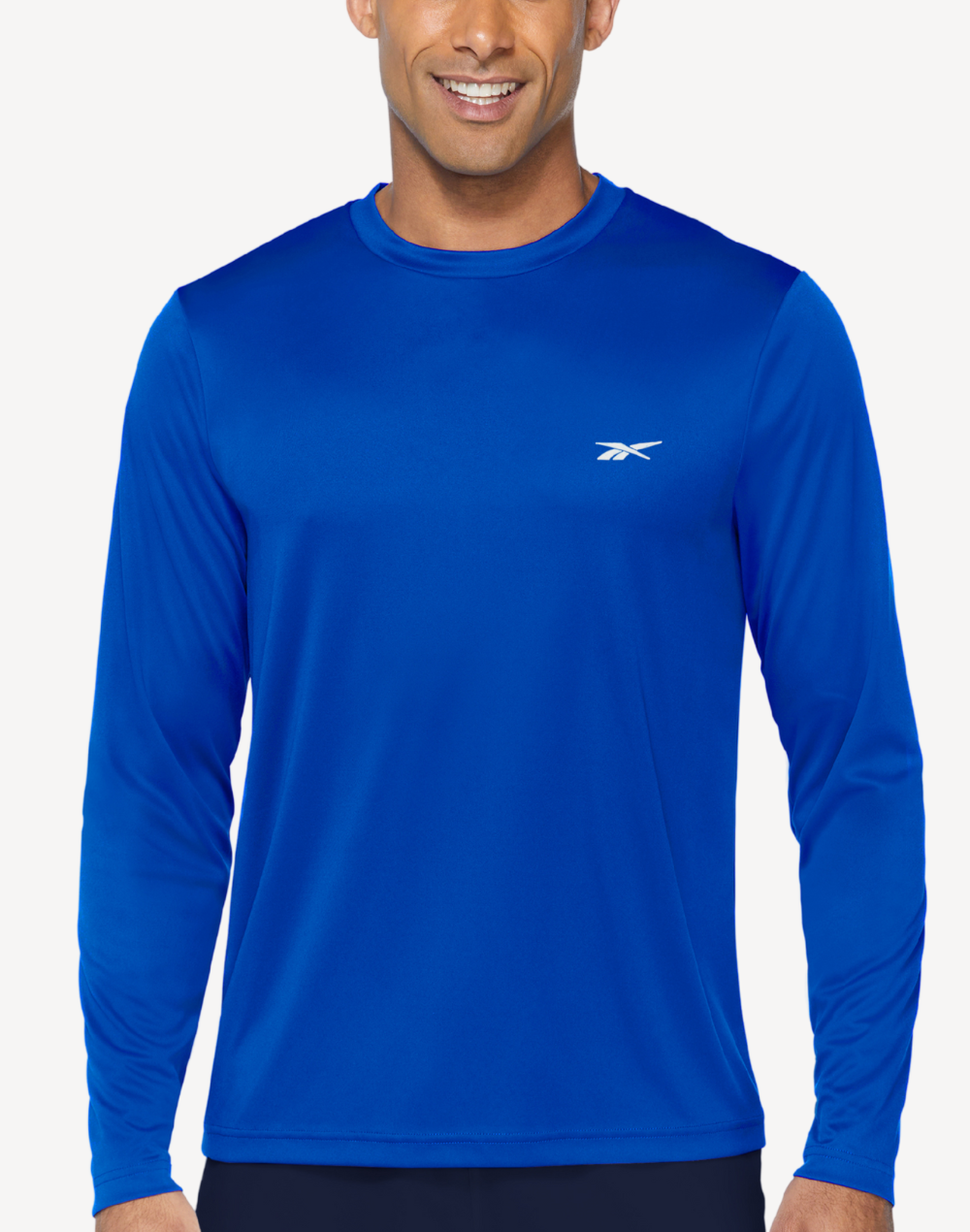 Men's Heather UPF 50 Long Sleeve Swim Shirt#color_reebok-blue