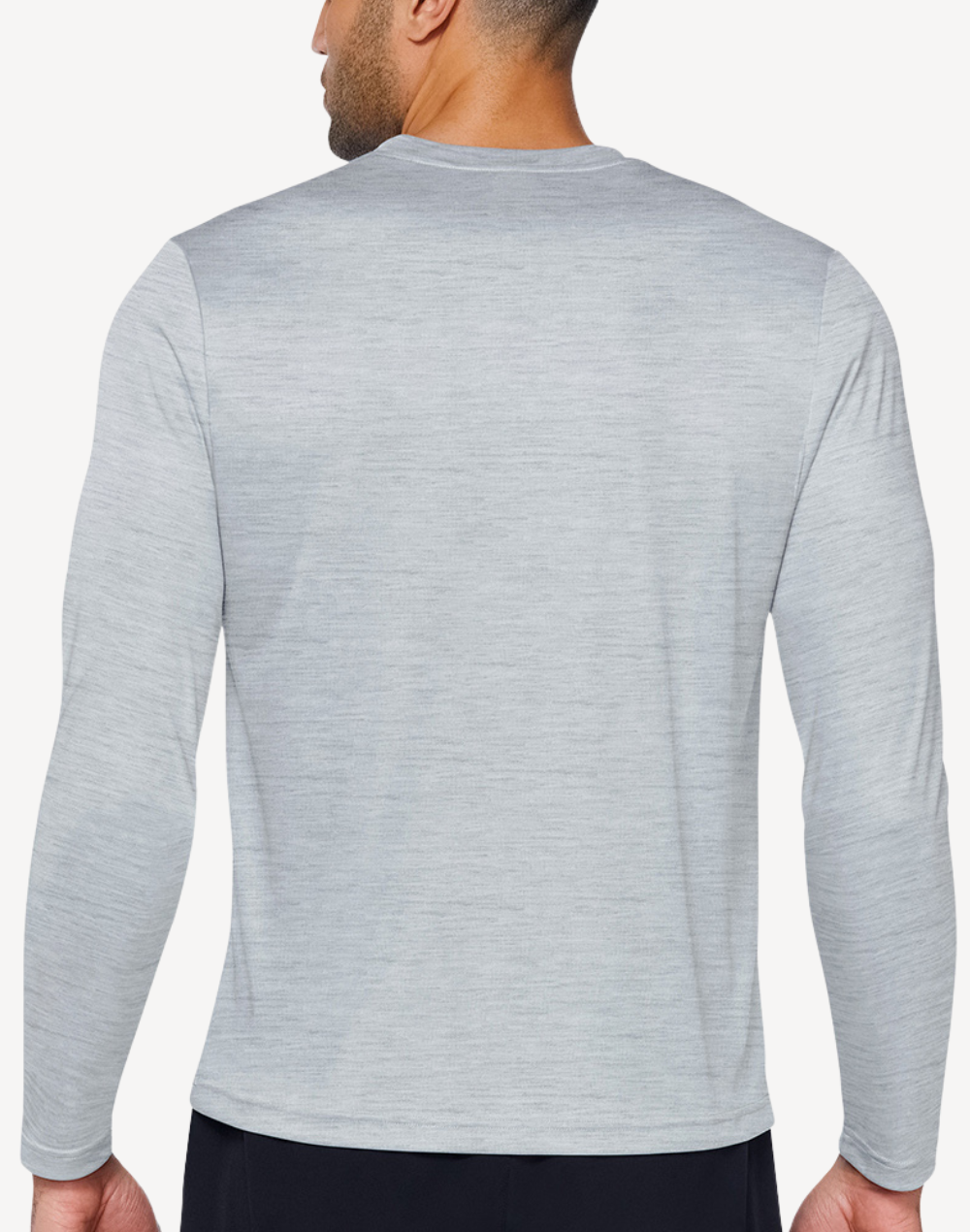 Men's Heather UPF 50 Long Sleeve Swim Shirt#color_heather-grey