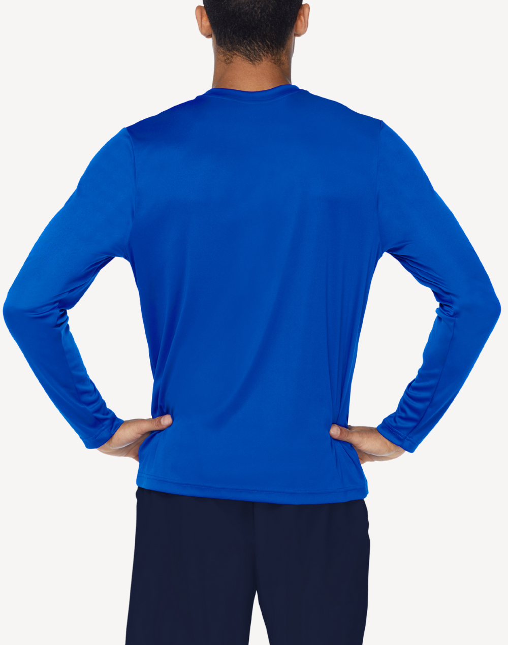 Men's Heather UPF 50 Long Sleeve Swim Shirt#color_reebok-blue