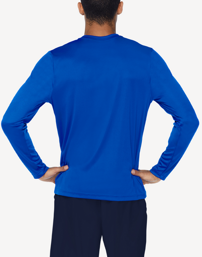 Men's Heather UPF 50 Long Sleeve Swim Shirt#color_reebok-blue