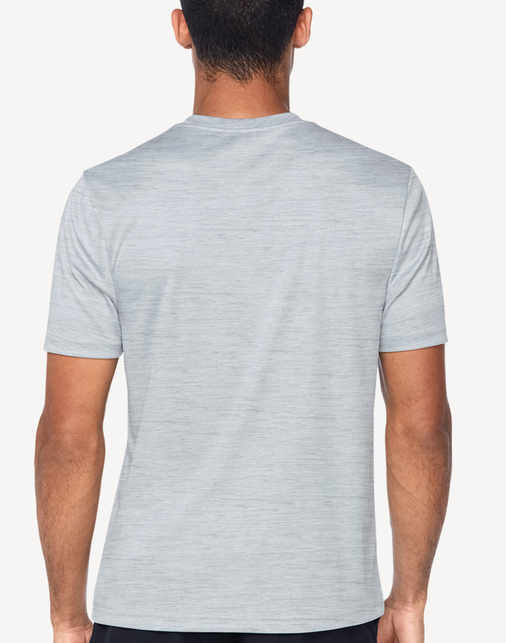Men's Heather UPF 50 Short Sleeve Swim Shirt#color_heather-grey