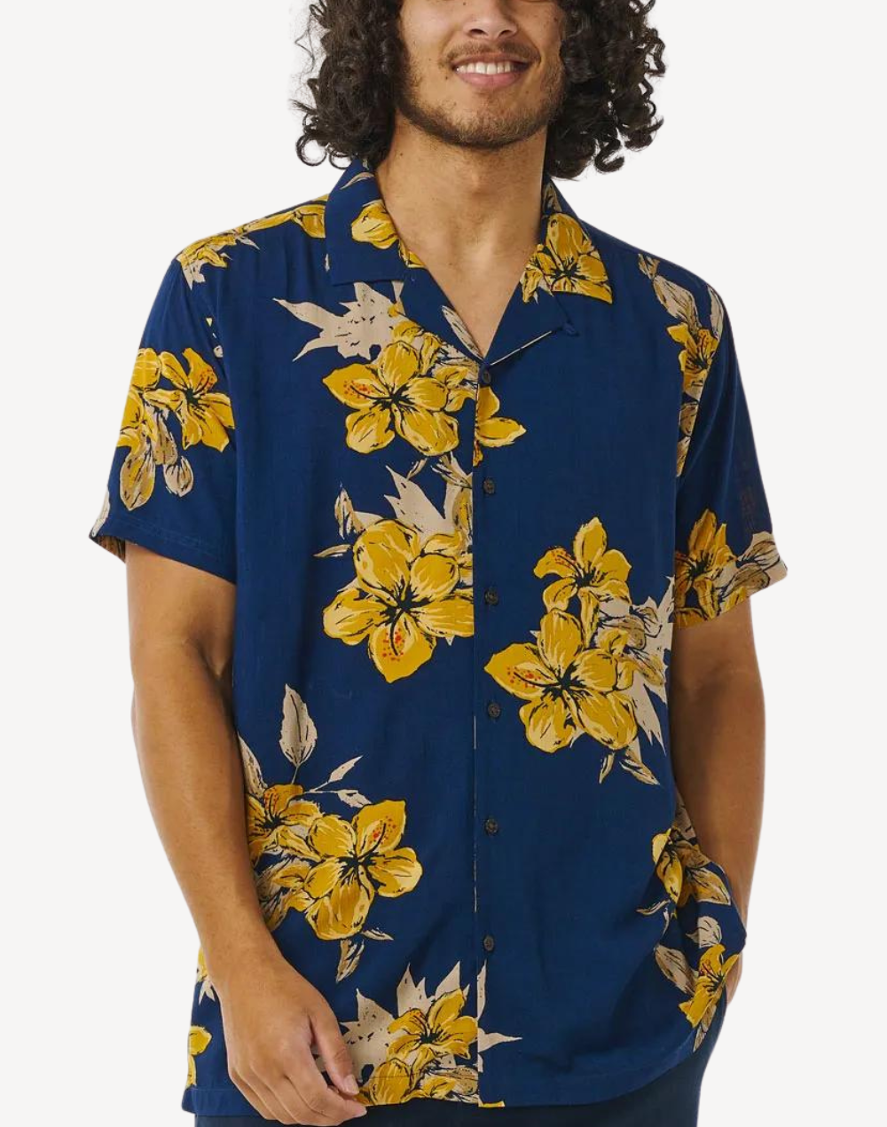 Aloha Hotel Button Up Shirt#color_aloha-washed-navy