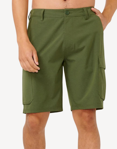 Boardwalk Classic Surf 20" Cargo Hybrid Short#color_boardwalk-dark-olive