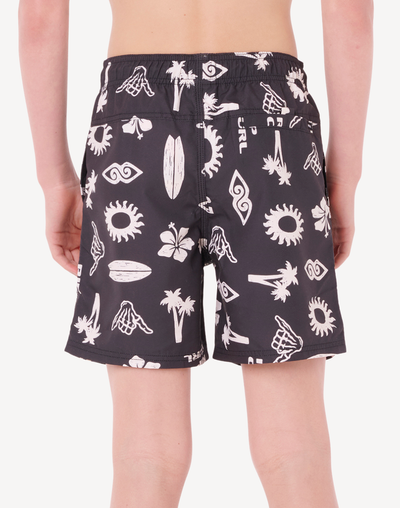 Boys Island Paradiso Swim Trunk#color_island-washed-black