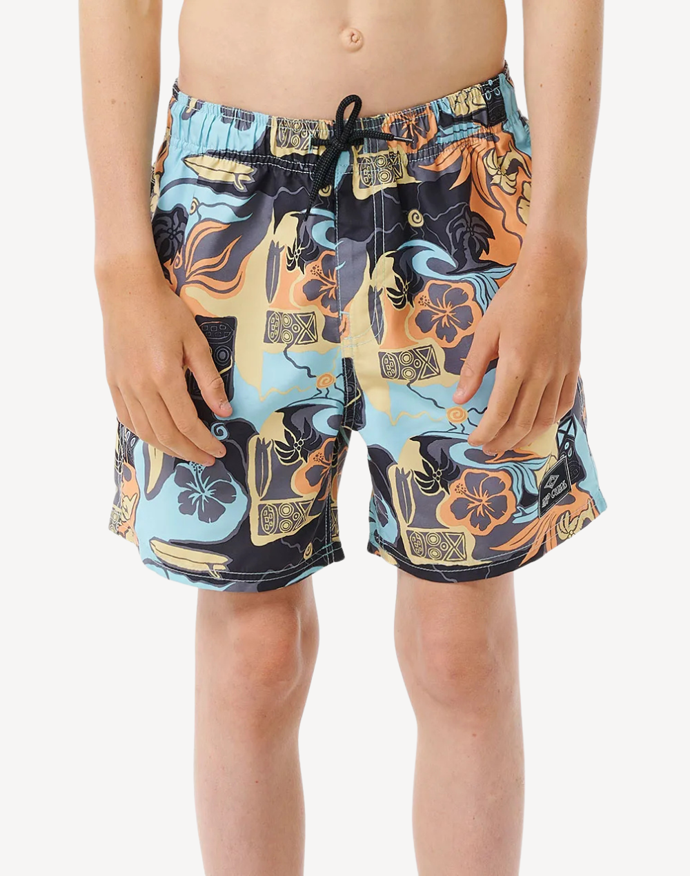 Boys Shred Revival Swim Trunk#color_shred-bright-yellow