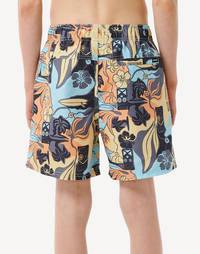 Boys Shred Revival Swim Trunk#color_shred-bright-yellow