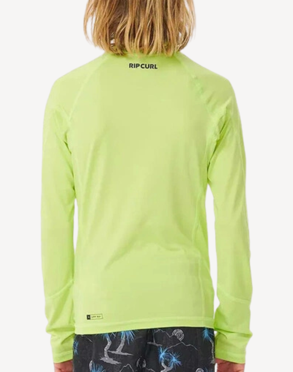 Boys Waves UPF 50 Long Sleeve Rashguard#color_waves-lime