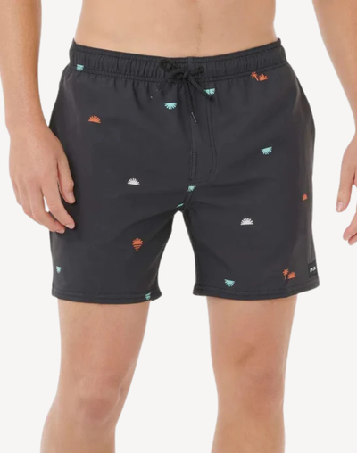 Fun Times 16" Swim Trunk#color_fun-sunrise-washed-black