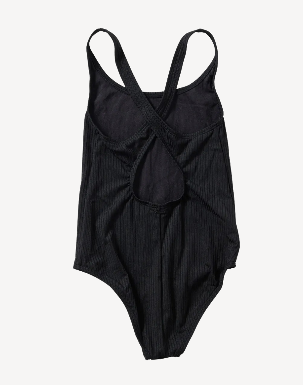 Girls Premium Rib One Piece Swimsuit#color_black