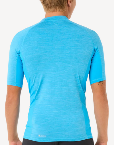 Men's Dawn Patrol Performance UPF 50+ Short Sleeve Rashguard#color_dawn-blue-paint