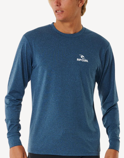 Men's Stack UPF 50 Long Sleeve Swim Shirt#color_stack-navy-marle