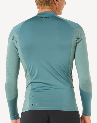 Men's Waves UPF 50 Long Sleeve Rashguard#color_waves-bluestone