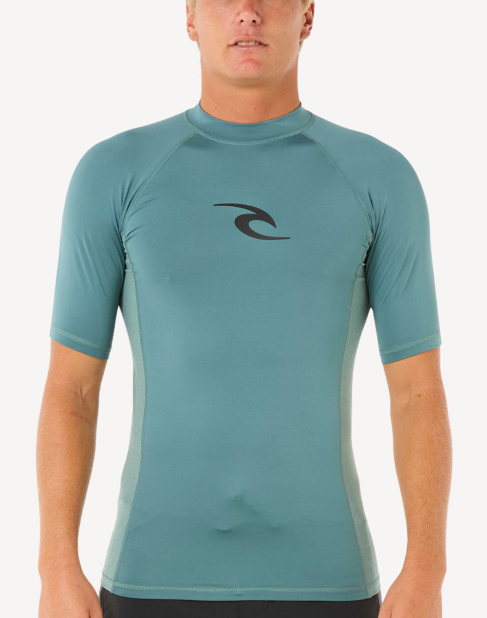 Men's Waves UPF 50 Short Sleeve Rashguard#color_waves-bluestone