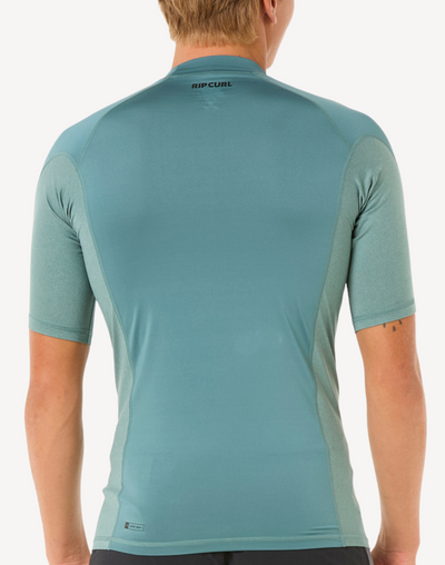 Men's Waves UPF 50 Short Sleeve Rashguard#color_waves-bluestone