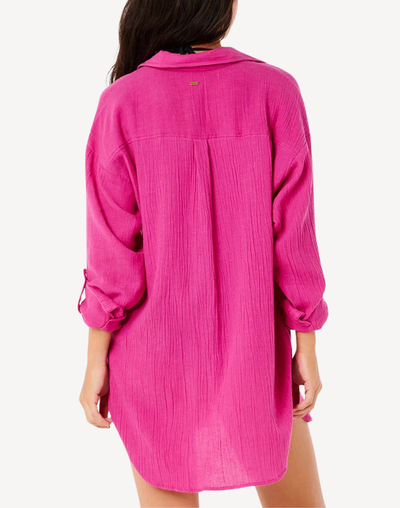 Premium Surf Holiday Shirt Cover Up#color_holiday-fushia