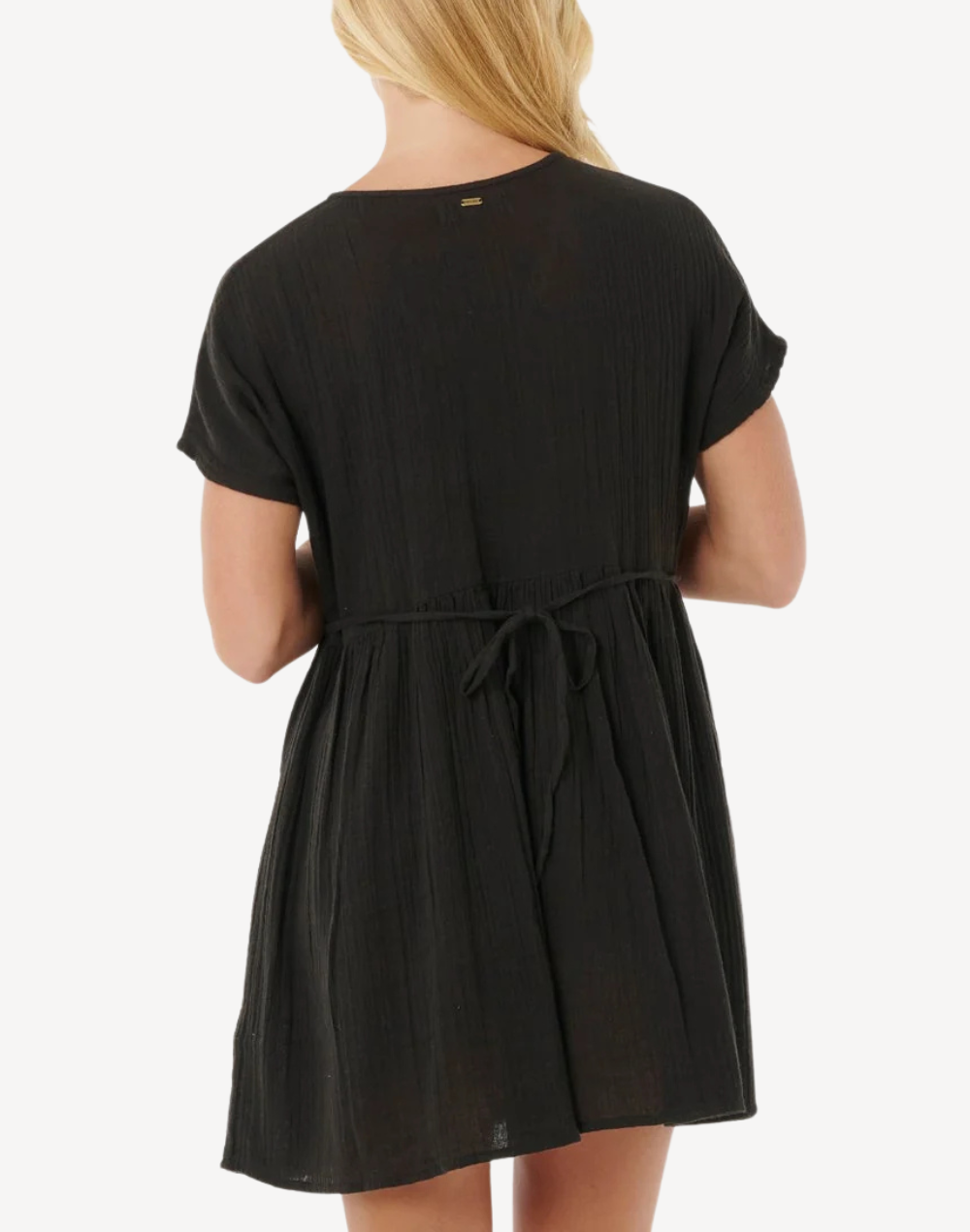 Premium Surf Short Sleeve Dress#color_black