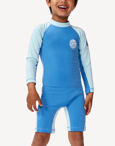 Toddler Boys Icons UPF 50 Long Sleeve Sun Suit#color_icons-blue-gum