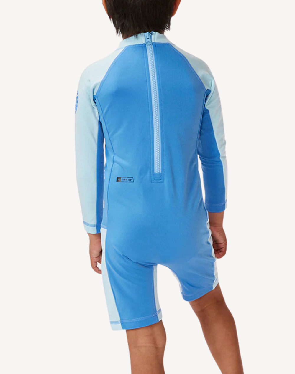 Toddler Boys Icons UPF 50 Long Sleeve Sun Suit#color_icons-blue-gum